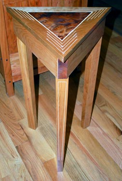 Triangle Table by Dick Best - Cherry and Holly Triangle Table by Dick Best