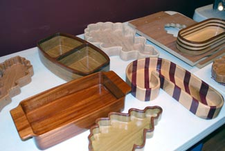 Routed Bowls by Dennis DeFrancesco - Maple, Purpleheart, Oak, Mahogany Routed Bowls by Dennis DeFrancesco