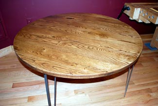Hairpin Leg Table by John Thomasson and Kelsey Wettlin - White Oak Hairpin Leg Table by John Thomasson and Kelsey Wettlin