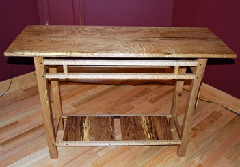 Hall Table by Dennis Satterfield --- Oak Slab Table