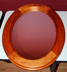 Oval Mirror by Ken Fissel --- Cherry mirror