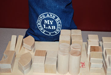 Sample of Unit Blocks Produced by the Guild --- Maple Dewease Blocks