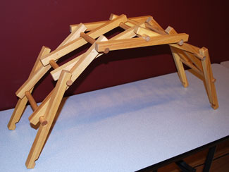 DaVinci Arch Bridge by Stinnes Jordan --- Oak and Cypress DaVinci Arch Bridge