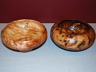 Bowls by G. Scott Kilgore --- Eucalyptus Burl and Resin Eucalyptus Burl Kilgore Bowls