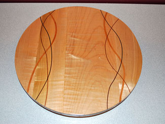 Lazy Susan by Stinne Jordan --- Curlyn Maple, Walnut, Cherry, Mahogany Jordan Lazy Susan