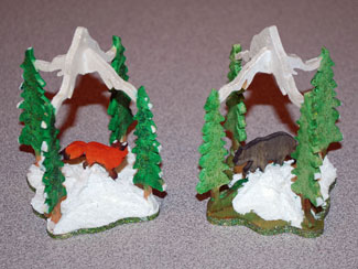 Wildlife Ornaments by Michele Grandonico --- Italian Plywood Kilgore Bowls