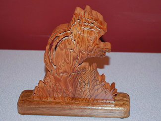 Scrollsawn Chipmunk by Gary Morris --- Birdseye Maple Chipmunk