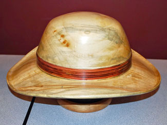 Wooden Hat by Ken Dunlap --- Ambrosia Maple Wooden hat