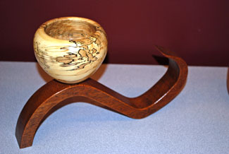 Bowl by Tom Berg Spalted Maple, Cherry Bowl