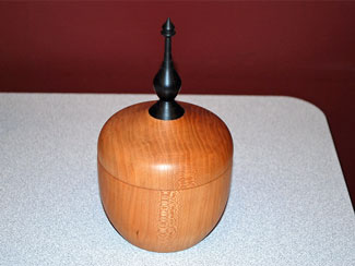 Lidded Box by Tom Berg -- Cherry, African Blackwood Lidded Box
