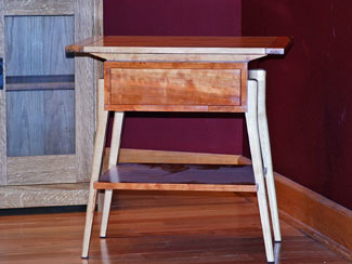 Side Table By David Moroz - Cherry, Ambrosia Maple Side Table