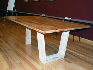 3-Legged Dining Room Table by Tobias Martin - Cherry 3-Legged Dining Room Table by Tobias Martin