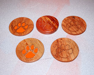 Ornaments by Ken Dunlap - Oak & Cedar Ornaments by Ken Dunlap