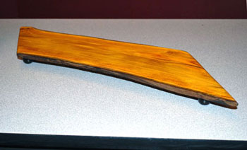 Platter by Karen Sheldon - Osage Orange Plank & African Mahogany Beaded Feet Platter by Karen Sheldon
