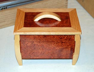 Box by John Arnold - Bubinga and Hickory Box by John Arnold