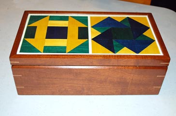 Box by John Arnold - African Mahogany & Red Oak veneer Box by John Arnold