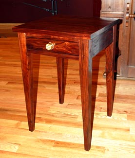 Bedside Table by Bill Lancaster - Black Walnut Bedside Table by Bill Lancaster