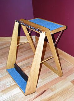 Rifle Stand by Larry Watts - Oak and Leather Rifle Stand by Larry Watts