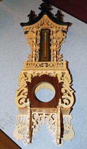 Gingerbread House Clock and Thermometer by Michele Grandonico - Gingerbread House Clock and Thermometer by Michele Grandonico