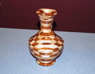Multiwood Vase by Wells Doty - Mahogany & Maple Multiwood Vase by Wells Doty