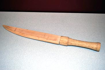 Knife by Joseph Tumas - Red Oak and Poplar Knife by Joseph Tumas
