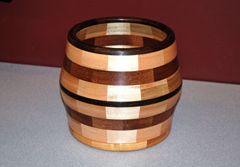 Segmented Bowl by Tom Johnson - Cherry, Maple, Walnut, Wenge Segmented Bowl by Tom Johnson