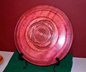 Platter by Jim Kilton - Purple Heart Platter by Jim Kilton