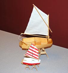 Optimist Pram Model by Chris Calvin - Pine, Basswood, Hobby Plywood Optimist Pram Model by Chris Calvin