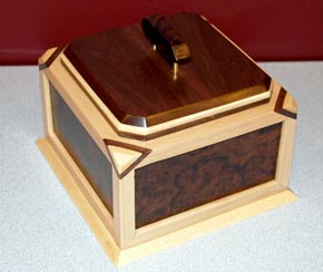 Square Box by John Arnold - Purple Heart & Maple Square Box by John Arnold