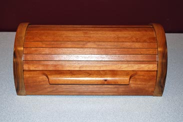 Tambour Box by Barry Jones - Walnut & Cherry Tambour Box by Barry Jones