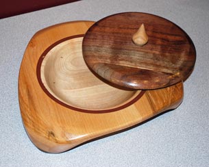 Three Point Bowl by Gene Hardy - Maple & Walnut Three Point Bowl by Gene Hardy