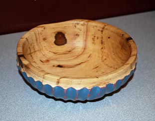 Fluted Bowl by Bill Lancaster - Pecan Fluted Bowl by Bill Lancaster