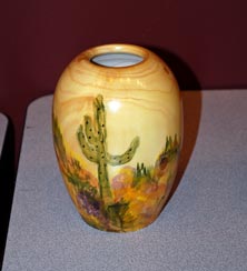 Painted Hollow Form by Tom Berg - Leland Cypress Painted Hollow Form by Tom Berg