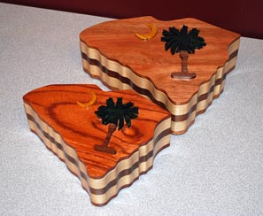 South Carolina Boxes by John Arnold - Walnut, Maple, Sapele, Red Zebra, Osage Orange South Carolina Boxes by John Arnold