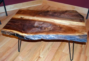 Coffee Table by Karen Sheldon - Walnut and White Oak Coffee Table by Karen Sheldon