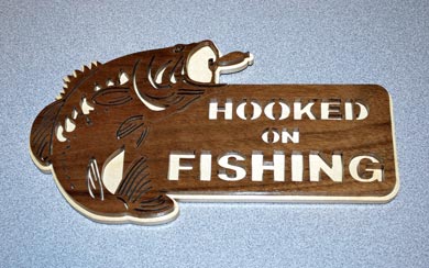 Hooked On Fishing Sign by Gary Morris - Hooked On Fishing Sign by Gary Morris