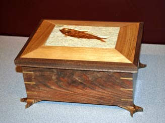 Box with Fossilized Fish by John Arnold - Box with Fossilized Fish by John Arnold