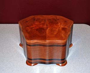 Band Saw Box by John Arnold - Sapele, Maholgany, Bottle Brush Band Saw Box by John Arnold