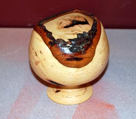 Natural Edge Bowl by Susan Kilgore - Pecan Natural Edge Bowl by Susan Kilgore