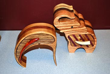 Bandsaw Boxes by John Arnold - China Berry, Walnut, Purpleheart, Holly, Sycamore, Bubing, Padauk Bandsaw Boxes by John Arnold