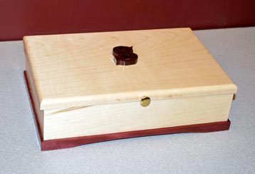 Jewelry Box by Sarah O'Bryan - Maple, Purpleheart, Yellow Pine Jewelry Box by Sarah O'Bryan