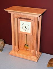 Mantel Clock by Mark Barnes - Honey Locust Mantel Clock by Mark Barnes