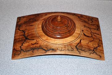 Fractal Burned Bowl by Jim Kilton - Cherry Fractal Burned Bowl by Jim Kilton