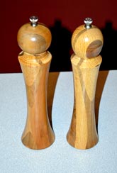 Salt & Pepper Grinders by Wells Doty - Various Woods Salt & Pepper Grinders by Wells Doty