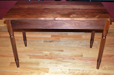 Walnut Table with Fluted Legs by Bill Lancaster - Walnut Walnut Table with Fluted Legs by Bill Lancaster