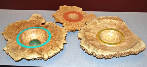 Platters by G. Scott & Susan Kilgore - Maple Burl Platters by G. Scott & Susan Kilgore