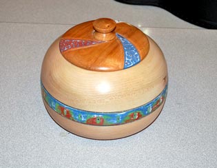 Painted Box by Mike George - Maple, Cherry & Poplar Painted Box by Mike George