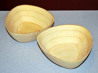 Reuleaux bowls by Dave Paul - Pine Reuleaux bowls by Dave Paul